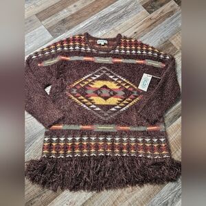 Cozy Multicolor Geometric Sweater